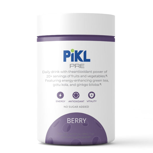 Pikl berry supplement container on a white background