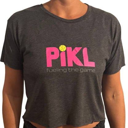 Next Level Women's Cropped Tee (Pink Logo)