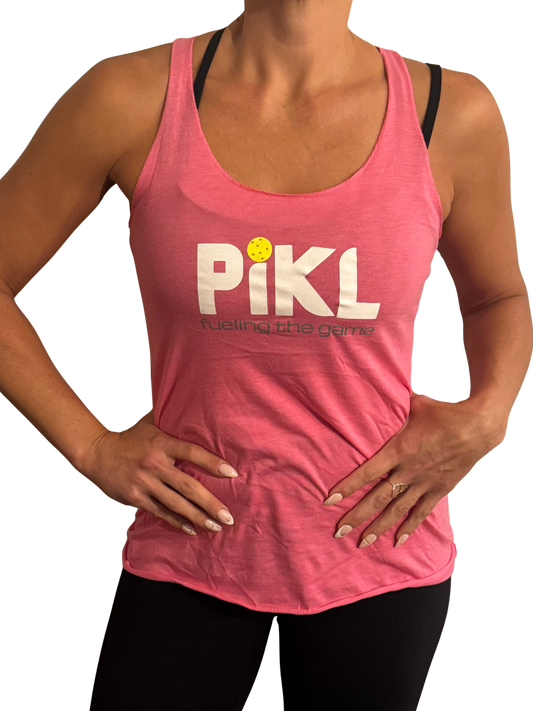 Next Level Women's Triblend Racerback Tank (White Logo)